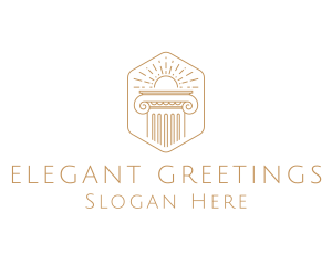 Elegant Greek Pillar logo design