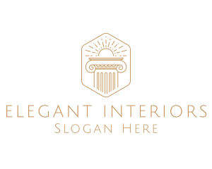 Elegant Greek Pillar logo design