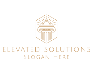 Elegant Greek Pillar logo design