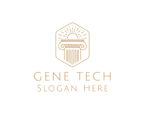 Elegant Greek Pillar logo design