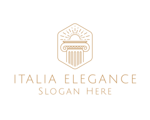 Italy - Elegant Greek Pillar logo design