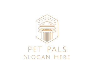 Elegant Greek Pillar logo design