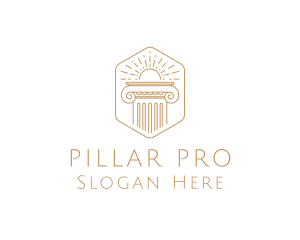 Elegant Greek Pillar logo design