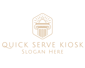 Elegant Greek Pillar logo design