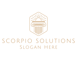 Elegant Greek Pillar logo design