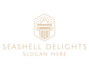 Elegant Greek Pillar logo design