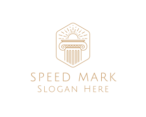 Elegant Greek Pillar logo design