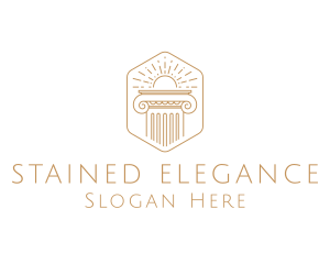 Elegant Greek Pillar logo design