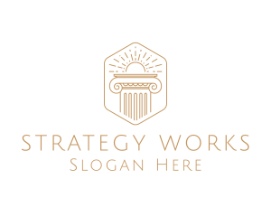 Elegant Greek Pillar logo design