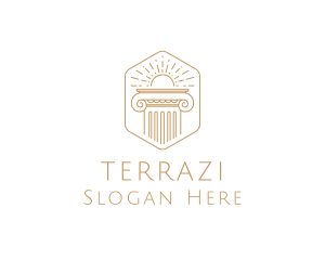 Elegant Greek Pillar logo design