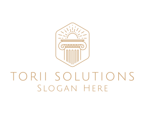 Elegant Greek Pillar logo design