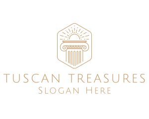 Tuscan - Elegant Greek Pillar logo design