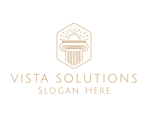 Elegant Greek Pillar logo design