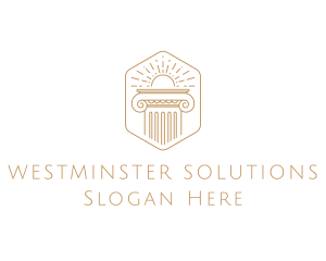 Elegant Greek Pillar logo design