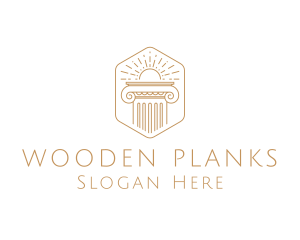 Elegant Greek Pillar logo design