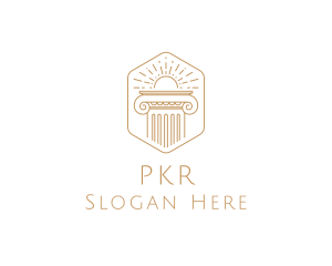 Elegant Greek Pillar logo design