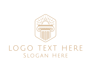 Greek - Elegant Greek Pillar logo design