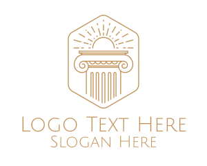 Prehistoric - Elegant Greek Pillar logo design