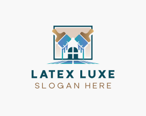 Latex - Paint Brush Handyman logo design