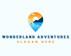 Travel Pin Vacation logo design