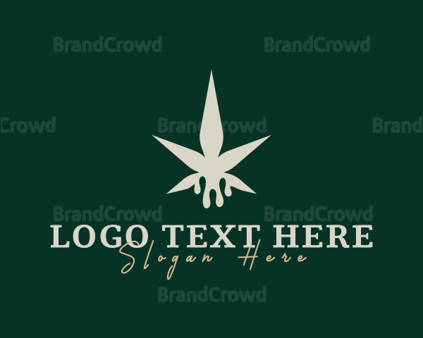 Weed Marijuana Drip Logo