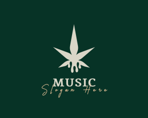 Weed Marijuana Drip Logo