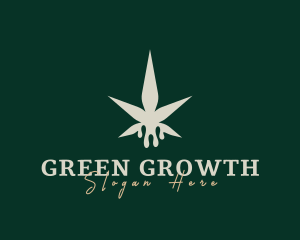 Weed Marijuana Drip logo design