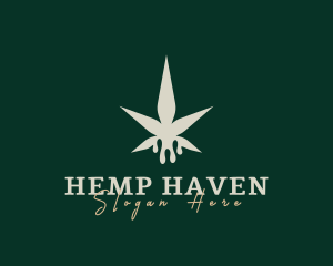 Weed Marijuana Drip logo design