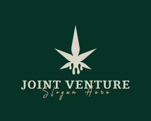 Weed Marijuana Drip logo design