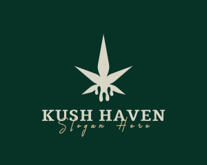 Kush - Weed Marijuana Drip logo design