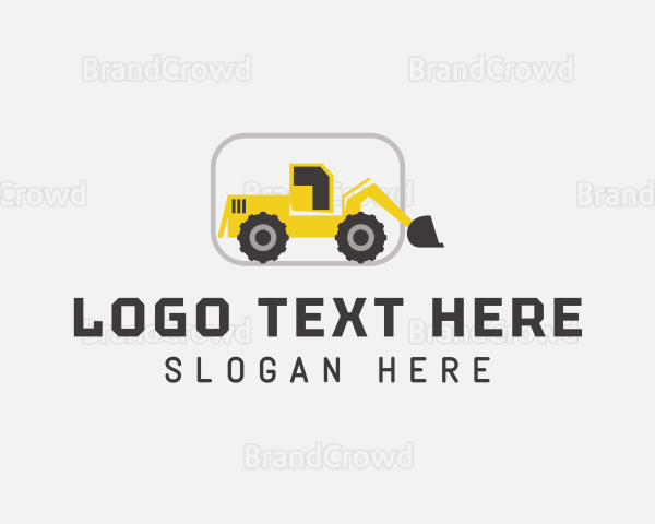 Backhoe Contractor Machinery Logo