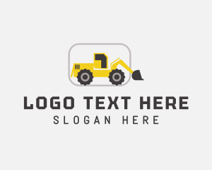 Loader - Backhoe Contractor Machinery logo design