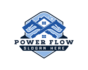 Janitorial Power Washer  logo design