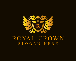 Royal Shield Crown logo design