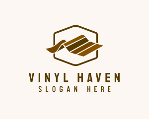 Vinyl - Vinyl Flooring Construction logo design
