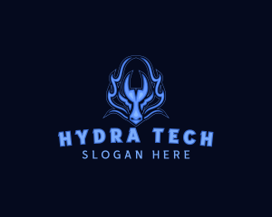 Hydra - Dragon Fire Monster logo design