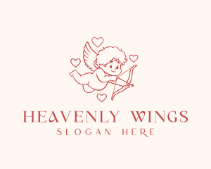 Angel - Cupid Cherubim Angel logo design