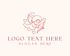 Dating - Cupid Cherubim Angel logo design