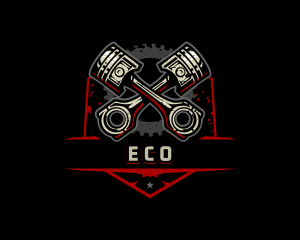Garage - Piston Cog Engine logo design