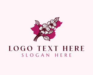 Map - Chinese Plum Blossom logo design