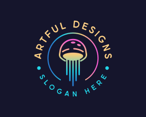 Creative Minimalist Jellyfish logo design