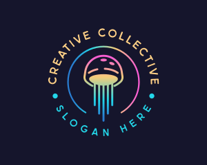 Creative Minimalist Jellyfish logo design