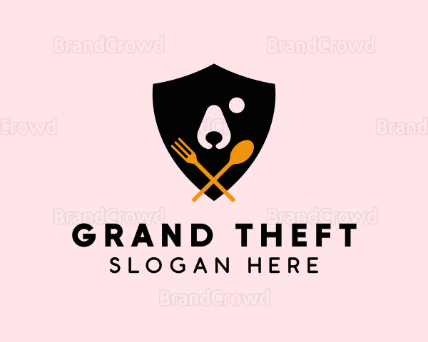 Bear Restaurant Shield Logo