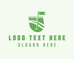 Golfing - Golf Flag Tournament logo design