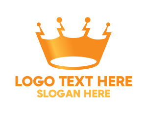 Orange - Electric Bolt Crown logo design