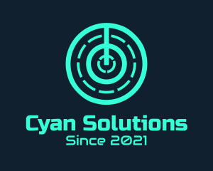 Cyan - Minimalist Power Switch logo design
