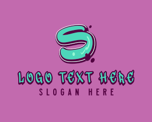 Mural Artist - Modern Graffiti Letter S logo design