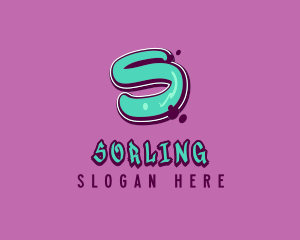 Modern Graffiti Letter S logo design