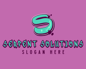 Modern Graffiti Letter S logo design