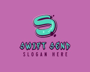 Modern Graffiti Letter S logo design